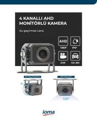 IO-RP22WD5A 10.36'' 4 Kanallı AHD Araç Monitörü