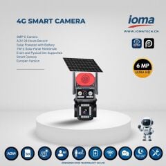 IO-RP22J4G 4G Solar Akıllı Kamera – 6MP Ultra HD, 2×3MP Lens, Çift 7W Panel, 16000mAh, Fiziksel SIM Destekli