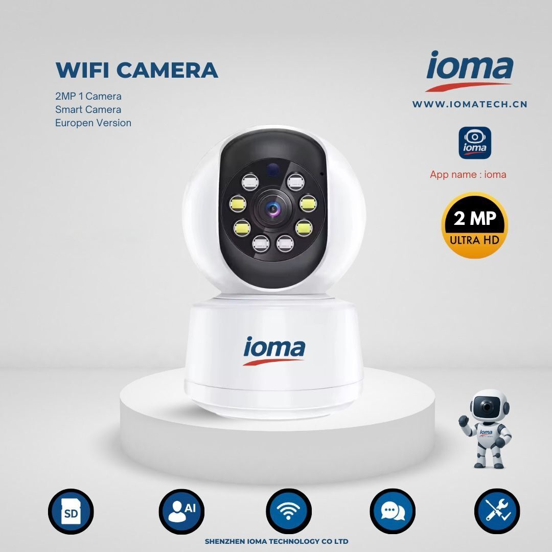 IO-RP15WL5A WiFi Smart Camera – 2MP, Tek Lens, PT Kontrol, AI Destekli İç Mekân Kamera