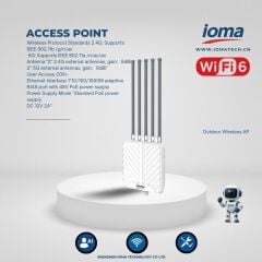 IO-WA3000H Outdoor Access Point – WiFi 6, Dual-Band AX, 8dBi Anten, Gigabit RJ45, PoE Besleme