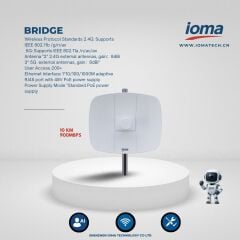 IO-BS560L Wireless Bridge – 900Mbps, 10KM Long Range, Dual-Band AX Destekli, PoE Beslemeli